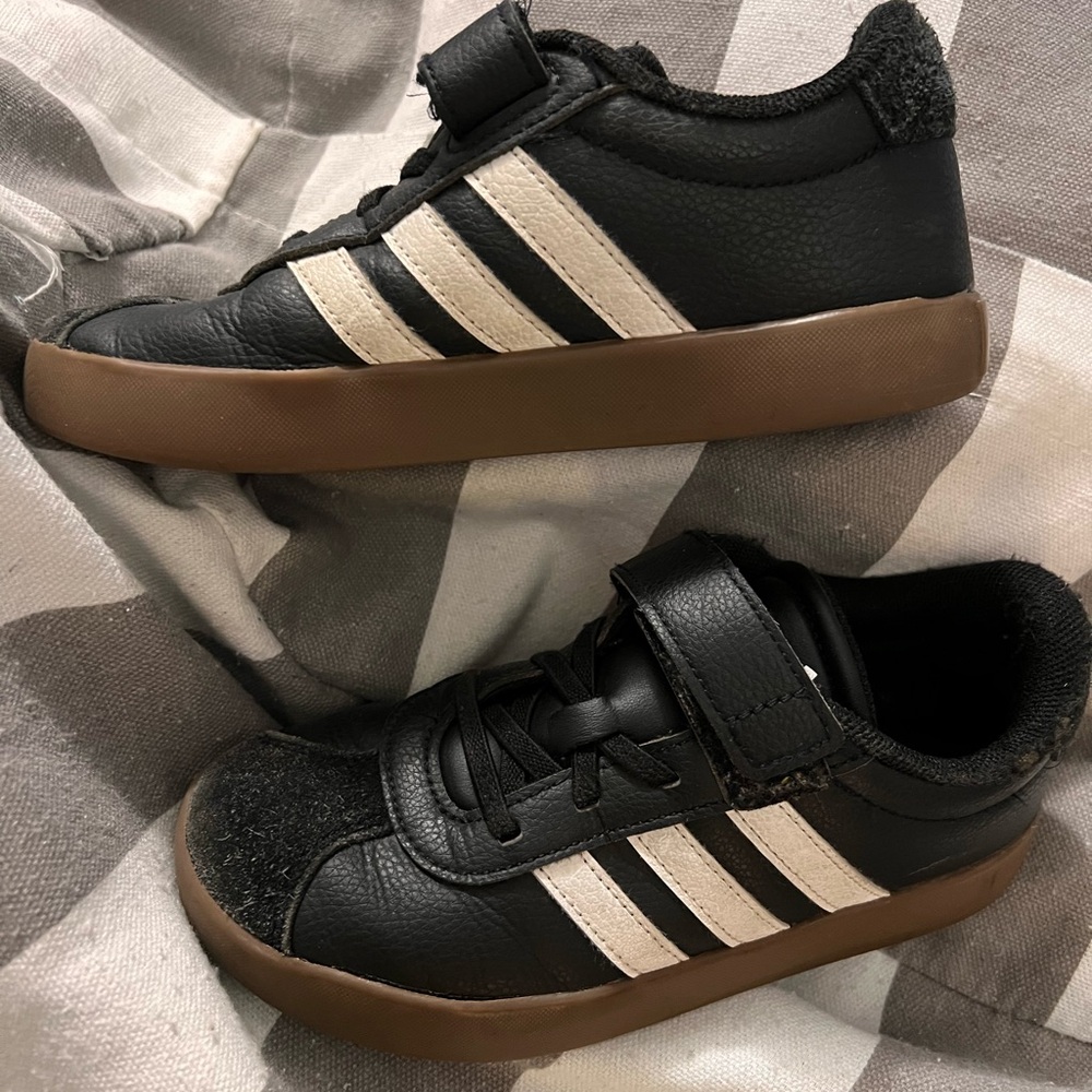 Adidas black and white sneakers